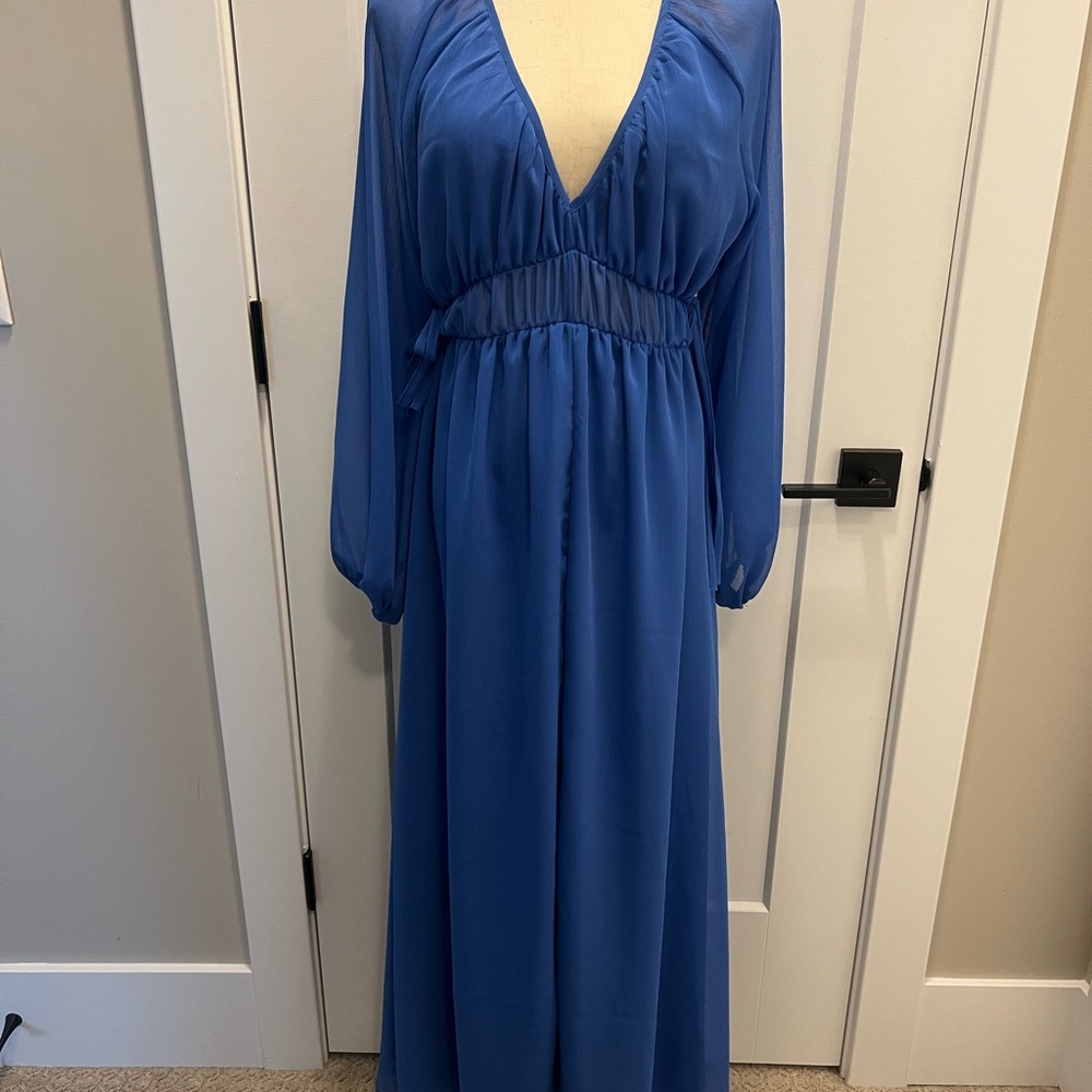 Elegant Blue Maxi Dress